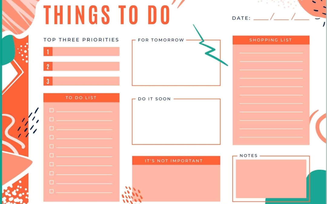 FREE Things To Do Printable Planner Page