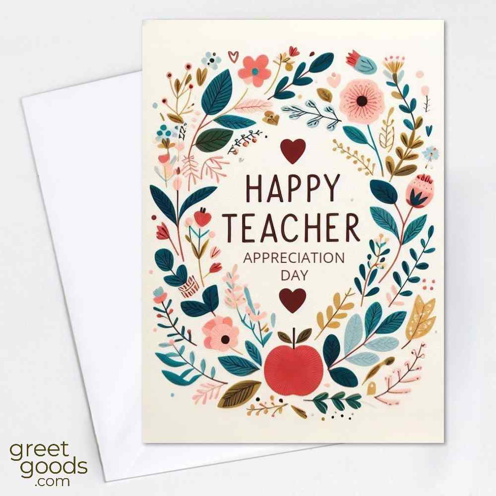 Teacher Appreciation Day Card Greet Goods 8163