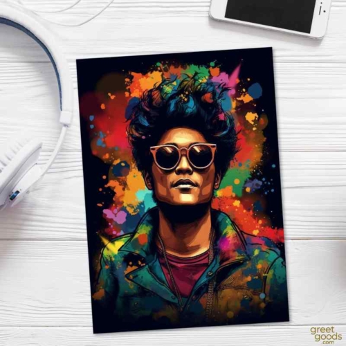 Bruno Mars Greeting Card