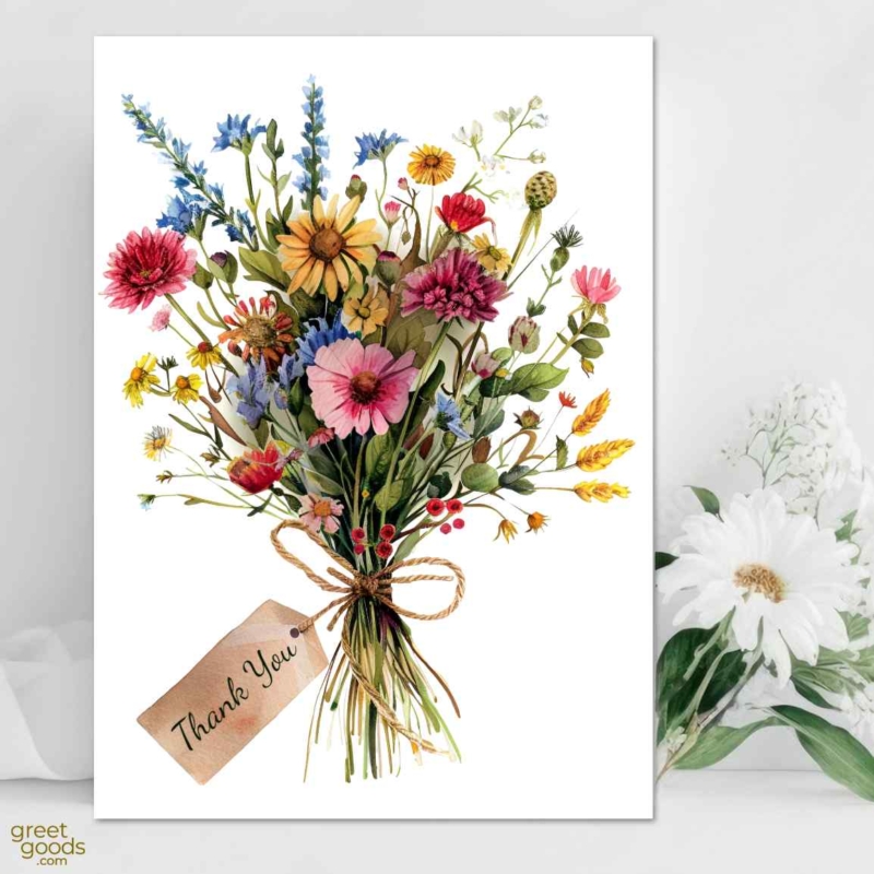 PRETTY FLORAL BOUQUET CARD