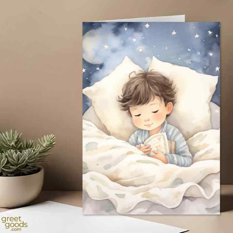 Boy Baby Nighttime Card