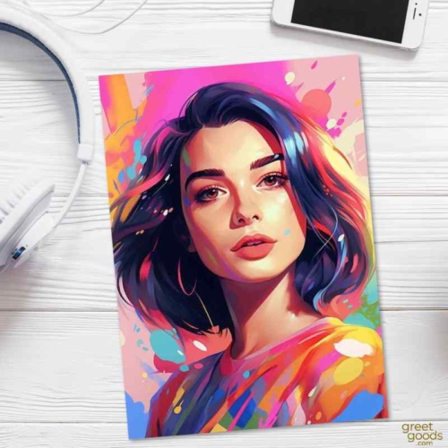 Dua Lipa Greeting Card