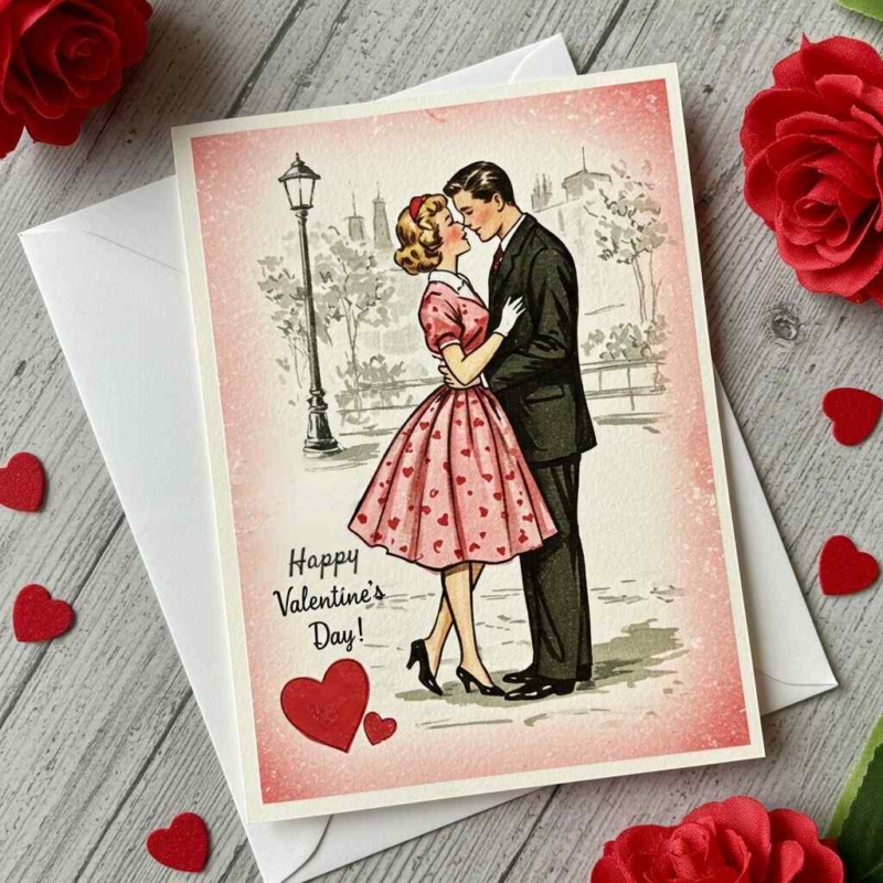 Lovely Vintage Valentine's Day Card