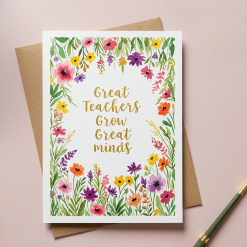 Great Teachers Great Minds Card