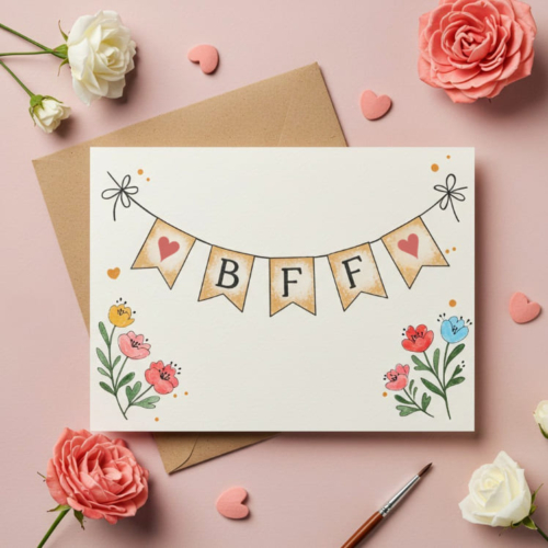 Cute BFF Banner Card