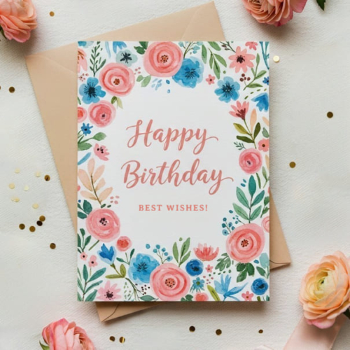 Pretty Birthday Floral Card
