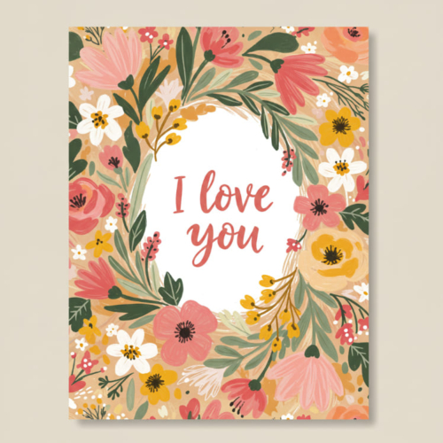 Beautiful Floral Love Card