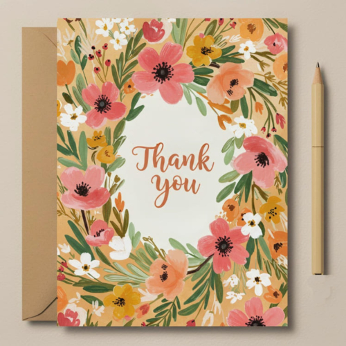 Gorgeous Floral Thank You Card