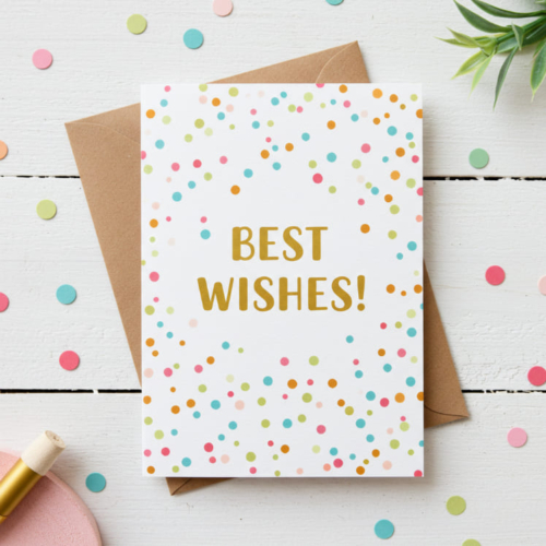 Best Wishes Confetti Card