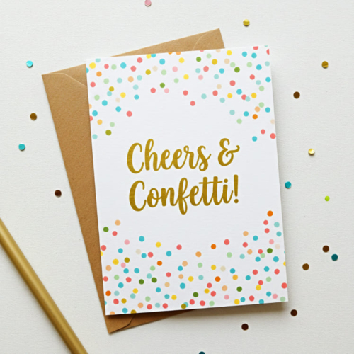 Cheers Confetti Card