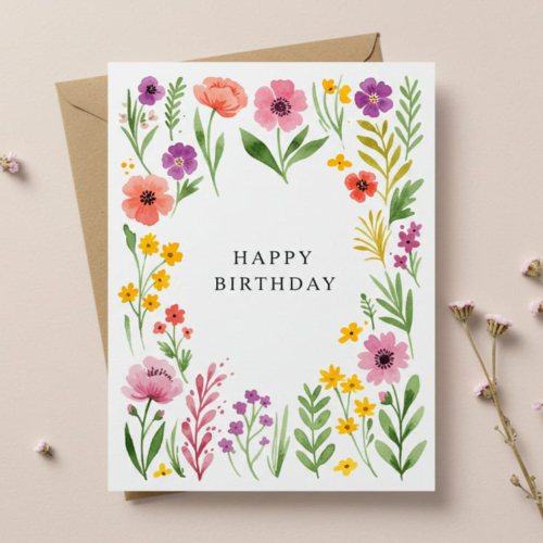 Gorgeous Wildflower Birthday Card