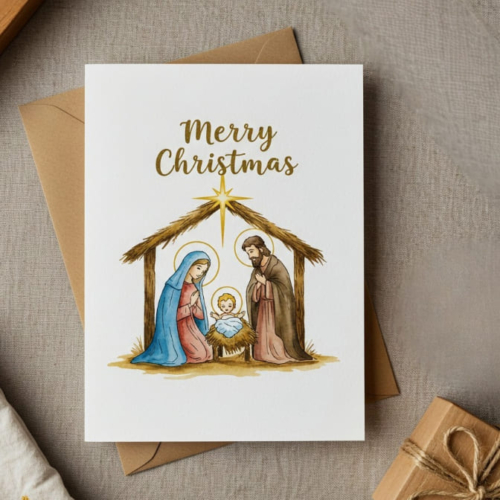 Nativity Christmas Card