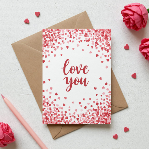 Tiny Hearts Love You Card