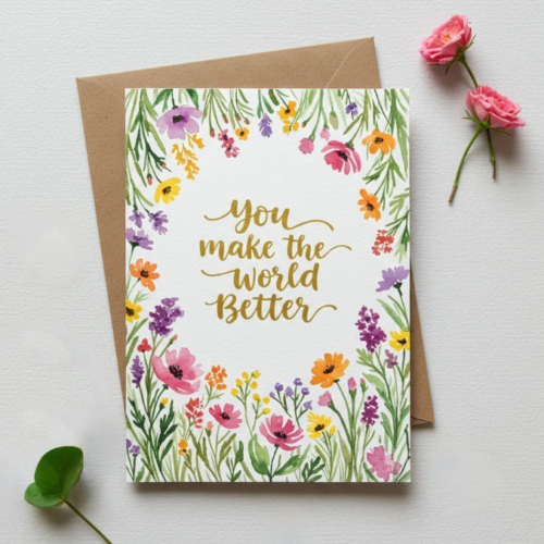 Floral World Better Card