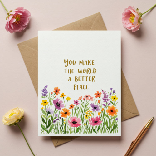 Better Place Floral Card