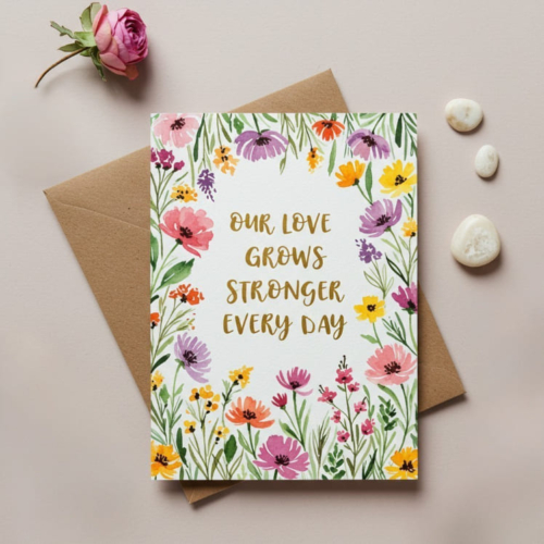 Our Love Floral Card