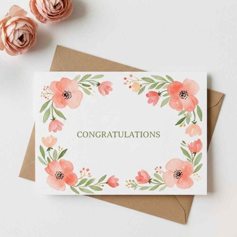 Congratulations Floral Card