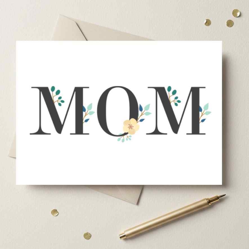 MOM Floral Card