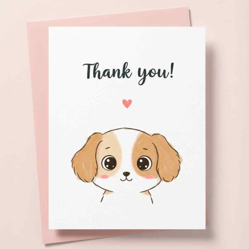 Adorable Doggy Thank You Card