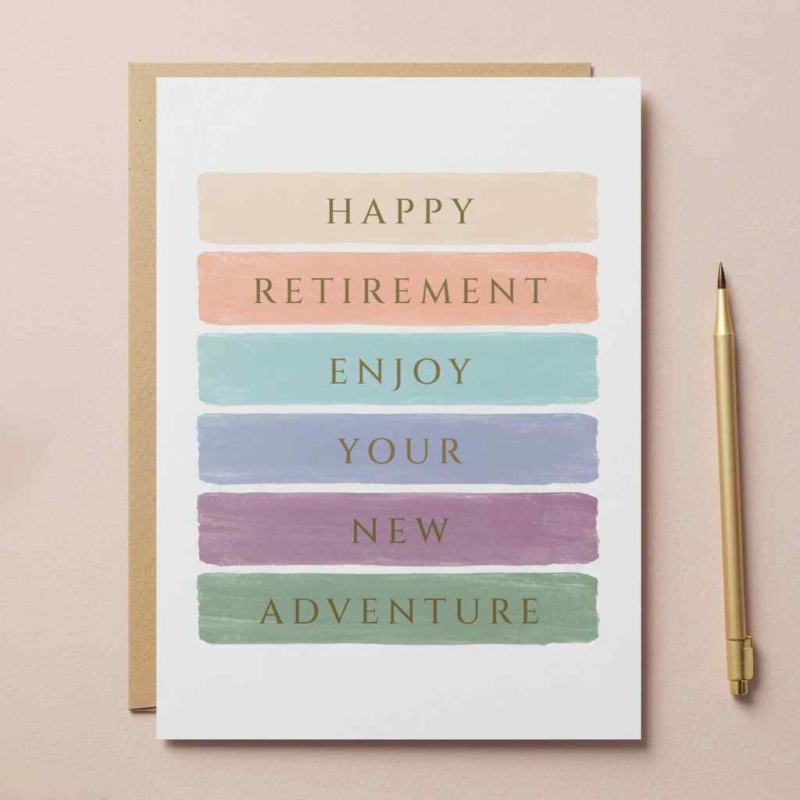 Color Stripes Retirement Card