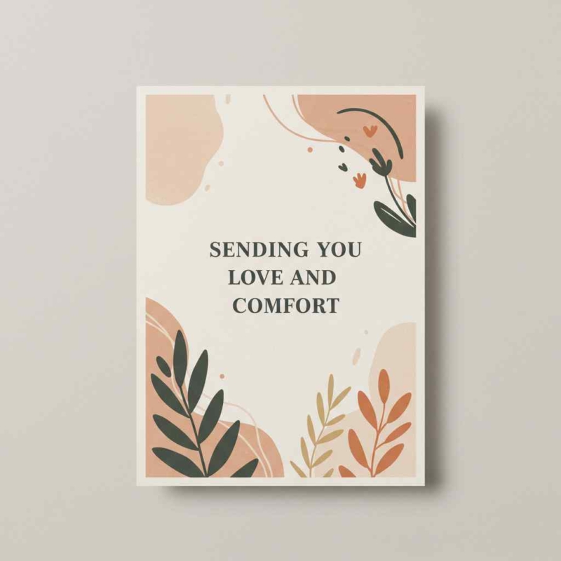 Modern Foliage Sympathy Card