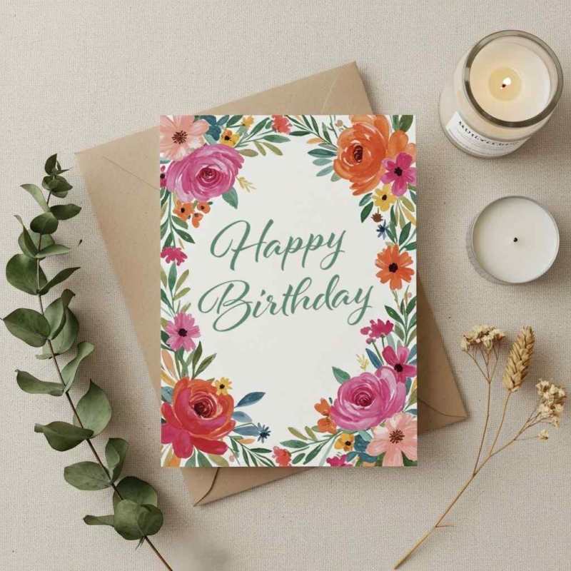 Gorgeous Floral Birthday Card