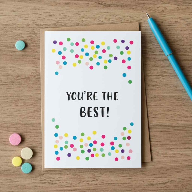 You're the Best Confetti Card