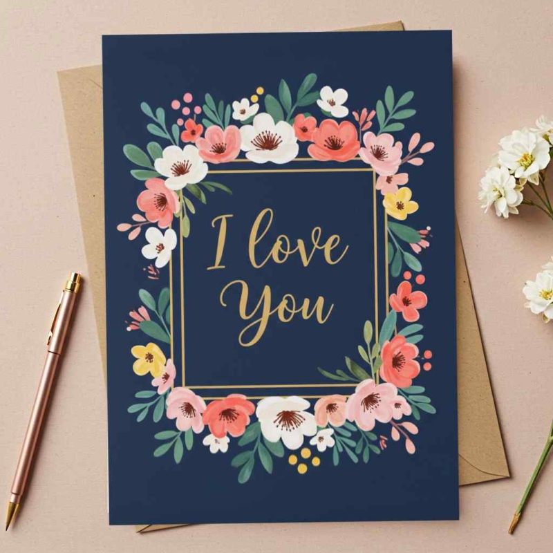 Lovely Floral Love Card