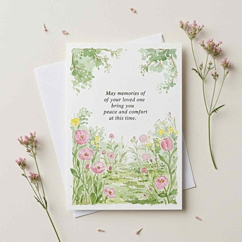 Memory Garden Sympathy Card