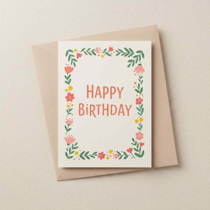 Floral Birthday Card