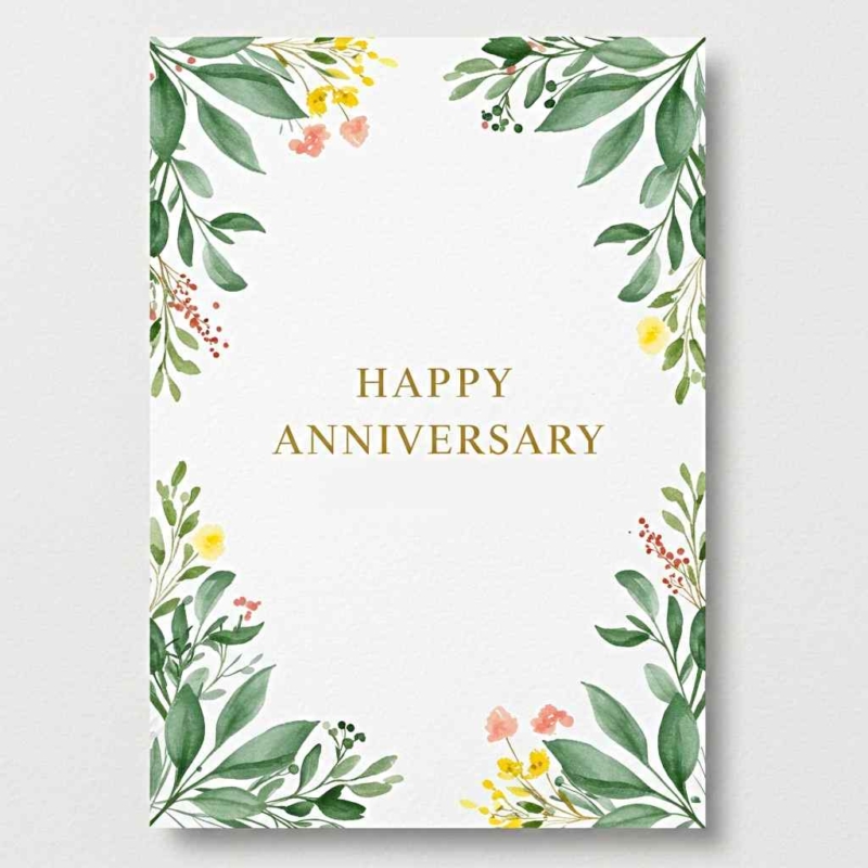 Anniversary Greenery Card