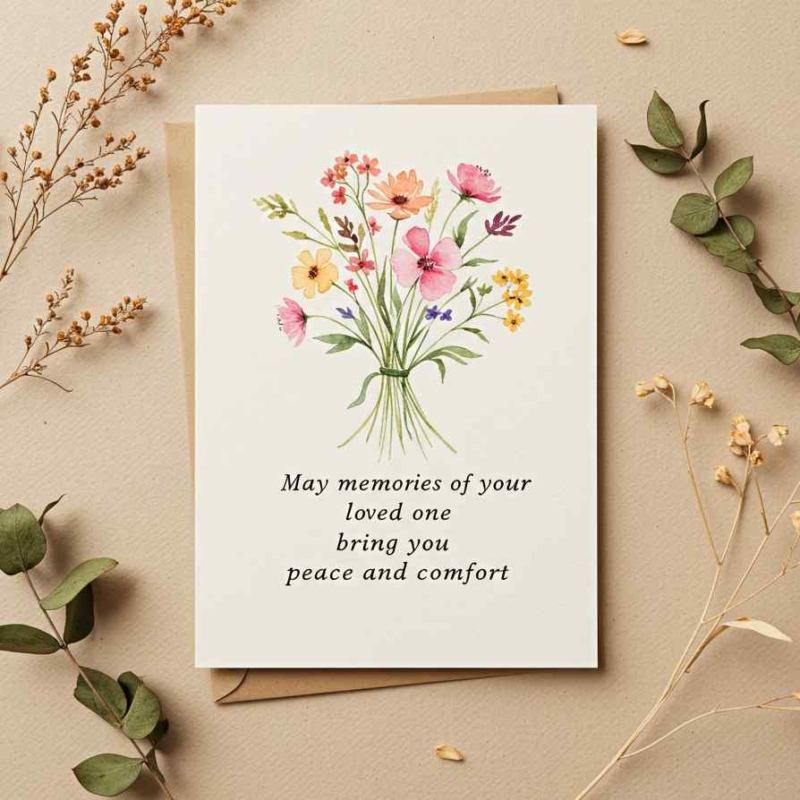 Memories Bouquet Sympathy Card