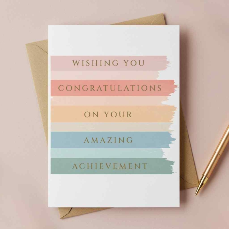 Congratulations Color Block Card