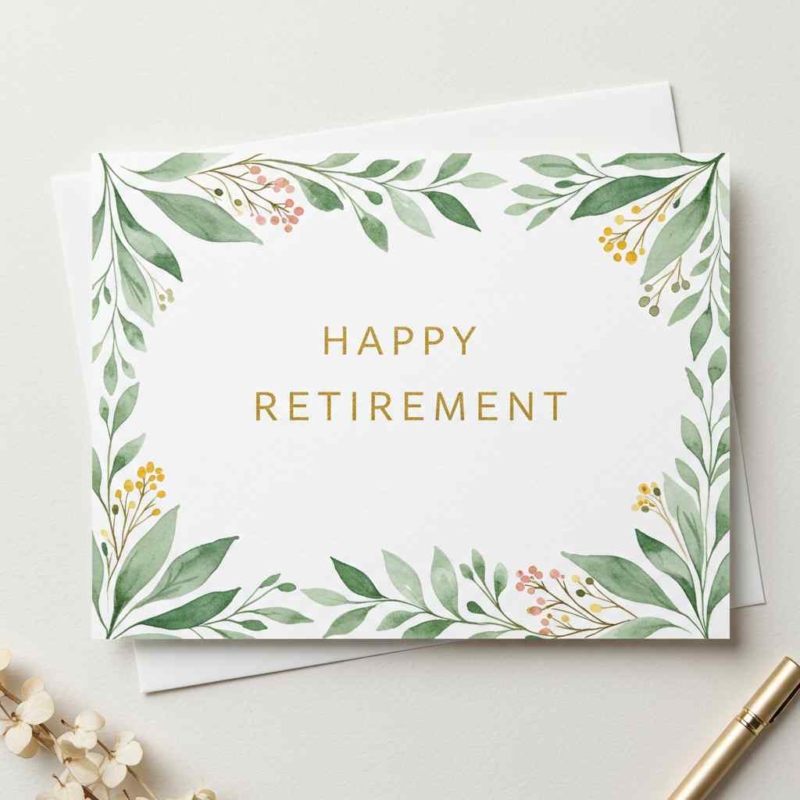 Retirement Greenery Card