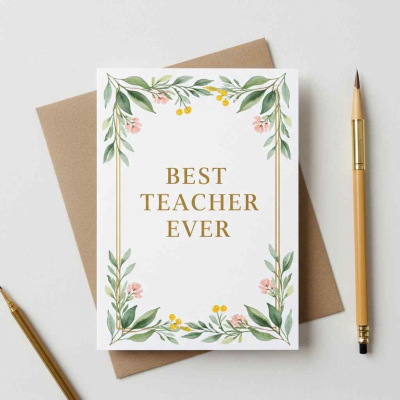 Best Teacher Card