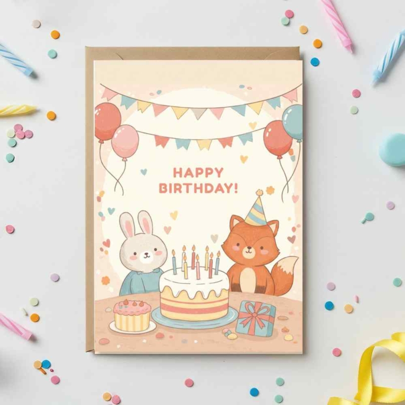 Cute Animals Birthday Card