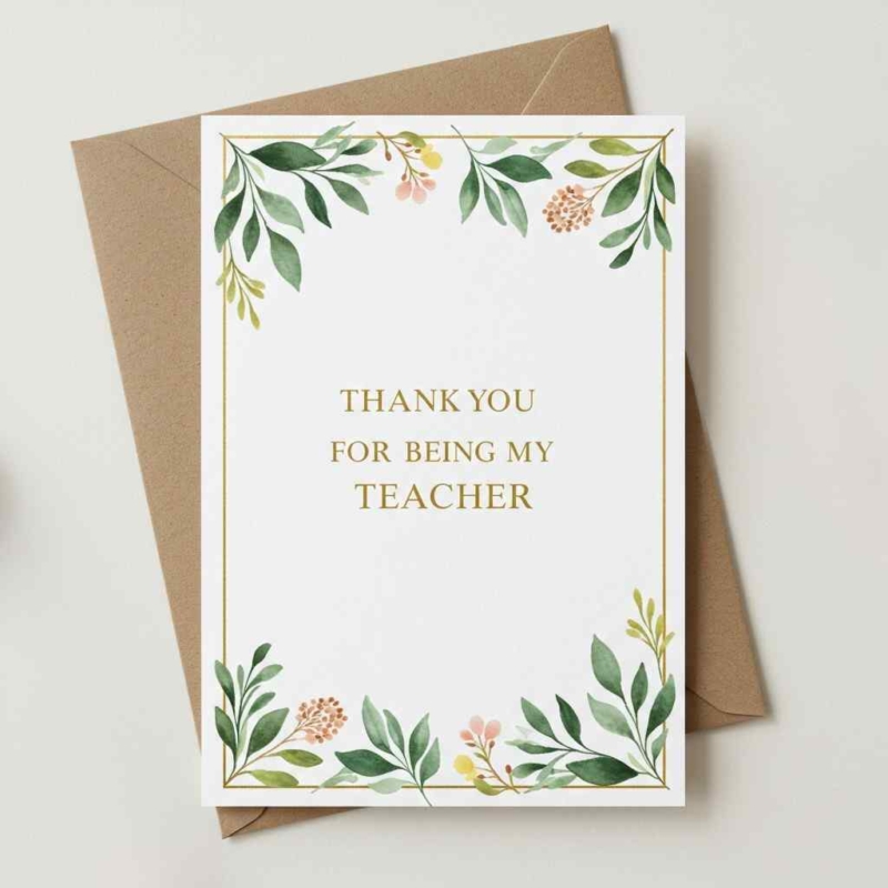 Teacher Thank You Card