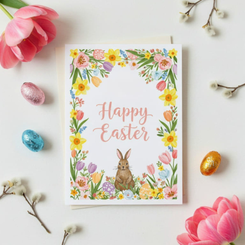Cute Bunny Easter Card