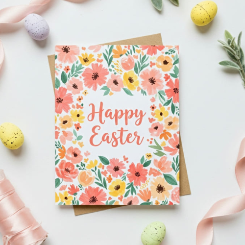 Lovely Floral Easter Card