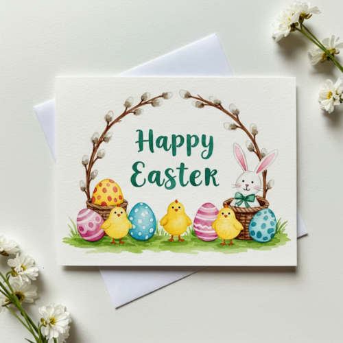 Cute Easter Chicks Card