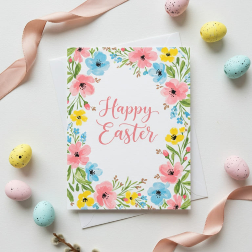 Spring Floral Easter Card