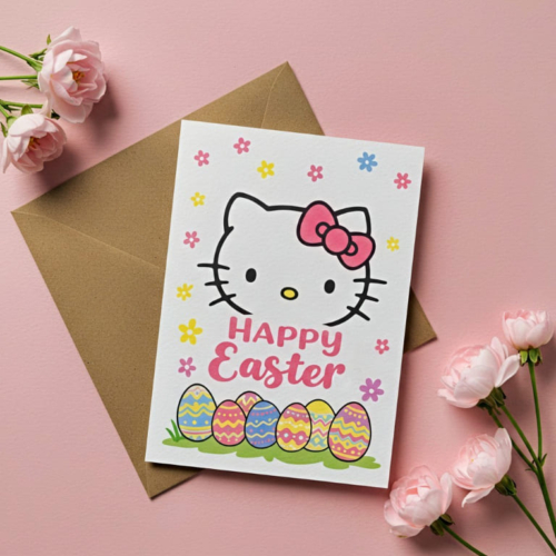 Hello Kitty Easter Card