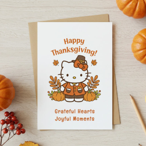 Hello Kitty Thanksgiving Card