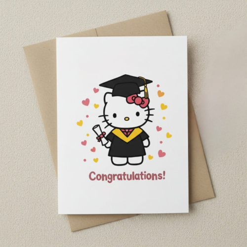 Hello Kitty Grad Card