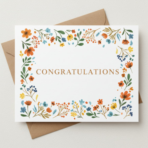 Congratulations Floral Card