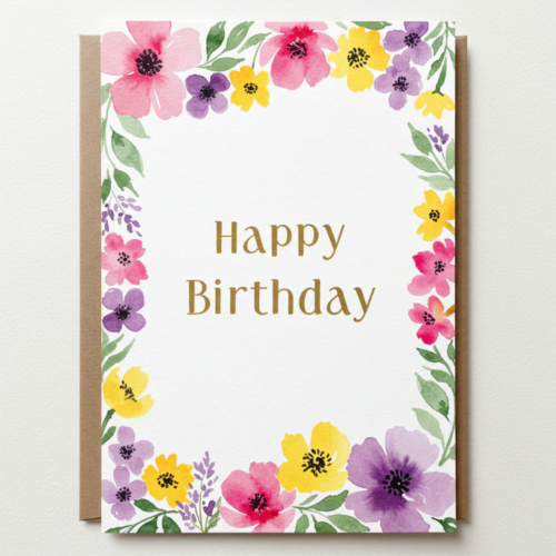 Lovely Floral Birthday Card